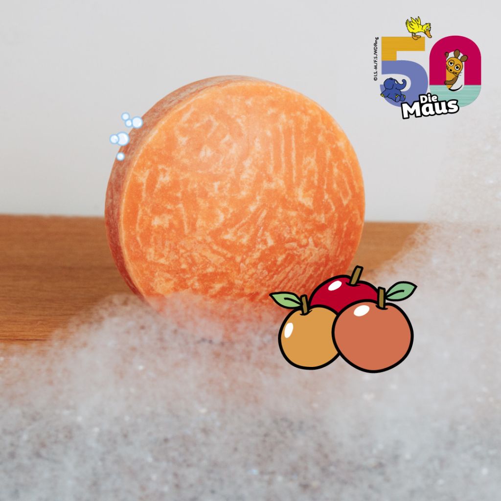 Festes 2In1 Kinder Shampoo & Dusche Mit Der Maus Fruchtiger Apfel